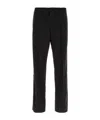 Ferragamo Trousers Wool Blend Elastic Waistband In Black