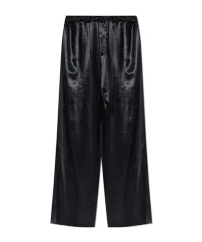 Ferragamo Elastic Waist Casual Pants In Black