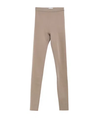Ferragamo Elastic Waist Leggings In Nude