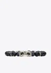 Ferragamo Elasticated Bracelet With Metal Gancini In Multicolor