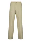 Ferragamo Elasticated-waist Button Trousers In Neutral