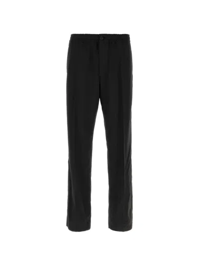 Ferragamo Elasticated-waistband Trousers In Black