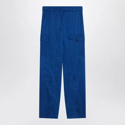 FERRAGAMO FERRAGAMO  ELECTRIC BLUE CARGO TROUSERS
