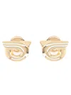 Ferragamo Elegant Brass Hoop Earrings For Women In Gold