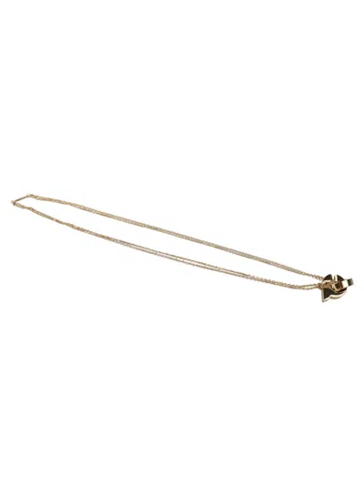 Ferragamo Elegant Brass Necklace In Multicolor