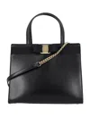 Ferragamo Vara Bow Medium Leather Tote In Black
