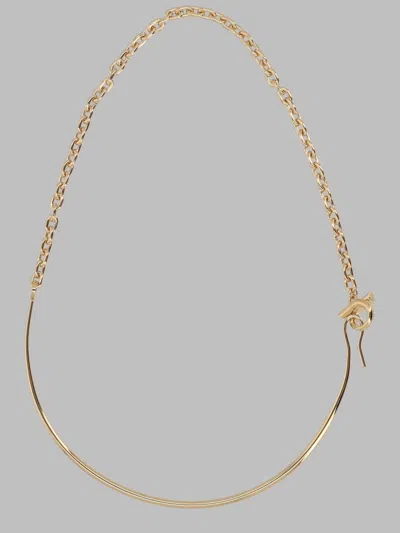 Ferragamo Elegant Necklace With Signature Link Detail In Yellow