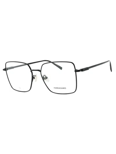 Ferragamo Elegant Rectangular Eyeglasses For Women In Black