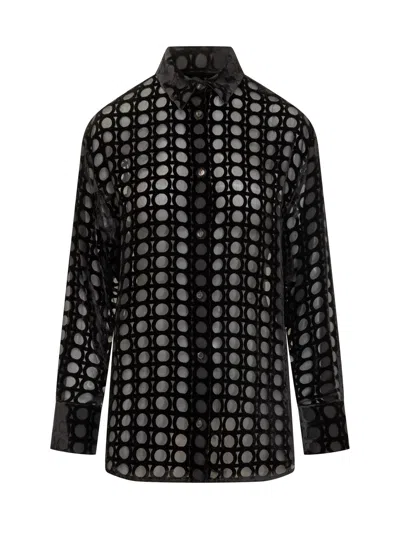 Ferragamo Elegant Silk Blend Shirt In Black