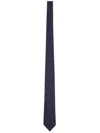 Ferragamo Navy Blue Solid Tie In Blue