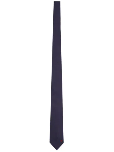 Ferragamo Navy Blue Solid Tie