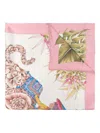 Ferragamo Elephant-print Silk Scarf In Pink