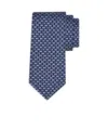 Ferragamo Elephant Print Silk Tie In Blue