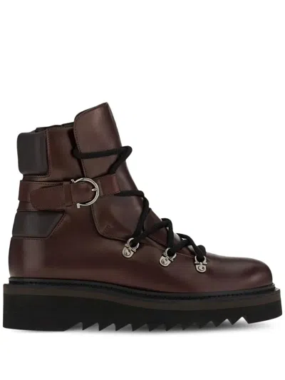 Ferragamo Elimo Lace-up Boots In Multi