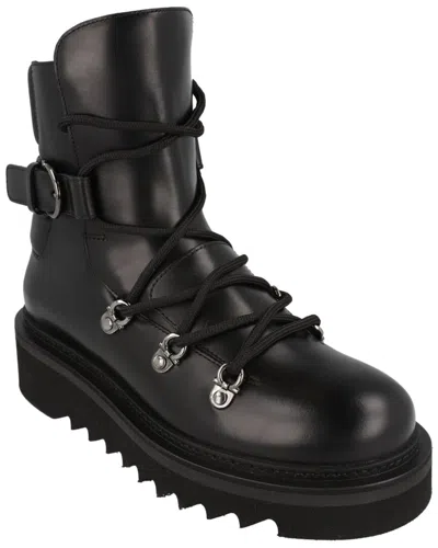 FERRAGAMO FERRAGAMO ELIMO LACE-UP LEATHER BOOT