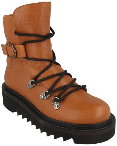 FERRAGAMO FERRAGAMO ELIMO LACE-UP LEATHER BOOT