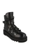 Ferragamo Elimo Leather Hiker Boot In Black