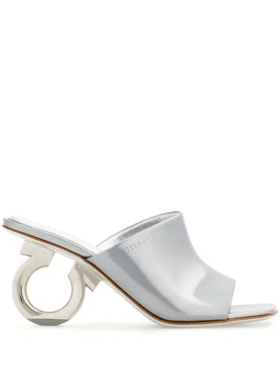 FERRAGAMO ELINA 70MM PATENT LEATHER SANDALS