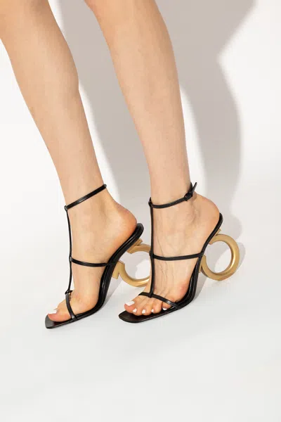Ferragamo ‘elina' Heeled Sandals In Black