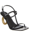 Ferragamo Elina 70 T-strap Leather Sandals In Black