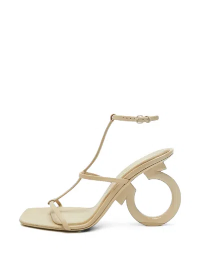 Pre-owned Ferragamo Elina Slingback Sandals In Neutrals