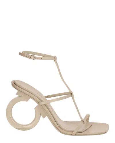 Ferragamo Elina X5 Gancini Logo Heels In Multi