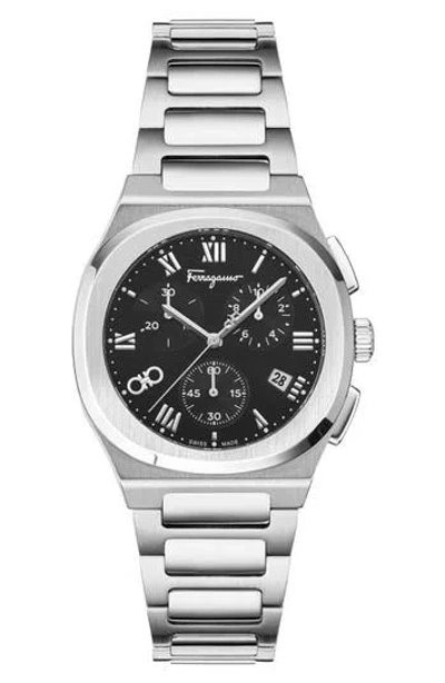Ferragamo Men's  Elliptical Watch In Metallic