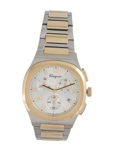 Pre-owned Ferragamo Elliptical Watch, 38mm In Multicolor