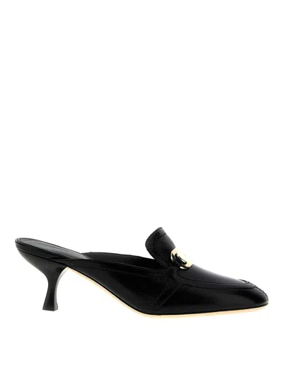 Ferragamo Ophelia 55 Bow-embellished Slingback Pumps In Black