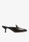 Ferragamo Ophelia 55 Bow-embellished Slingback Pumps In Dark Brown