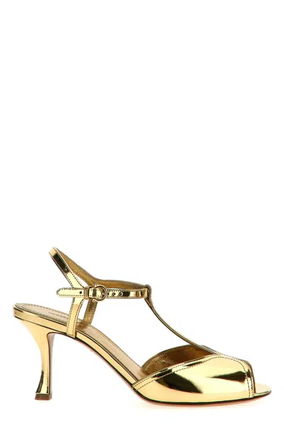 Ferragamo 'ely' Sandals In Gold