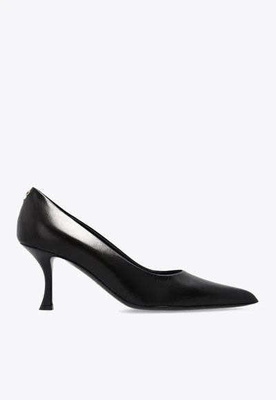 Ferragamo Elydea 70 Leather Pumps In Black