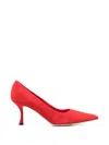 Ferragamo Elydea Pointed-toe Pumps In Red