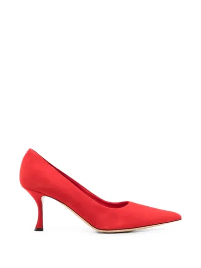 Ferragamo Elydea Pointed-toe Pumps In Red