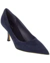 Ferragamo Elydea 70 Suede Pumps In Blue