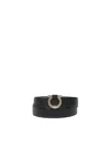 Ferragamo Embellished Buckle Belt In Black