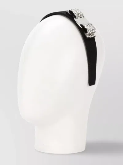 Ferragamo Crystal-embellished Headband In Nerocrystalpld