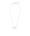 Ferragamo Crystal Pendant Chain Necklace With Adjustable Length In Gold