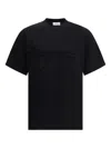 Ferragamo Signature Velvet Logo T-shirt In Black