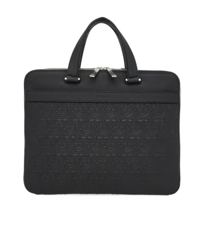 FERRAGAMO EMBOSSED BRIEFCASE