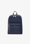 Ferragamo Embossed Gancini Backpack In Blue