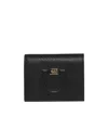 Ferragamo Small Gancini Leather Wallet In Black