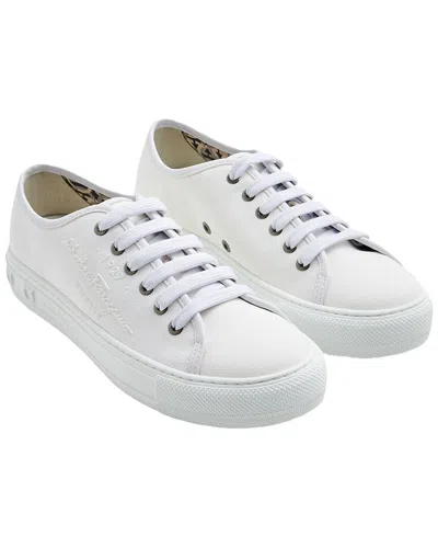 Ferragamo Mediterranean Low-top Sneakers In White