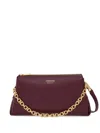 Ferragamo Embossed Logo Chain Mini Bag In Purple