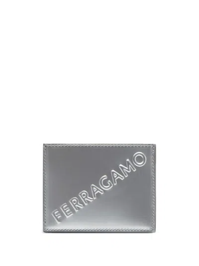 Ferragamo Embossed Logo Leather Card Case