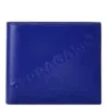 Ferragamo Embossed Logo Leather Wallet In Blue