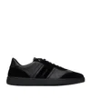 Ferragamo Achille 1 Low-top Sneakers In Leather In Black