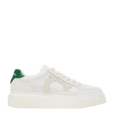 FERRAGAMO EMBOSSED LOGO LOW UPPER BOARD SHOES