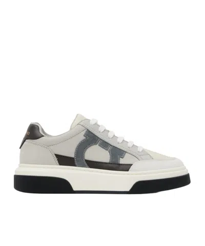 FERRAGAMO EMBOSSED LOGO LOW UPPER BOARD SHOES