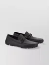 Ferragamo Men Embossed Gancini Monogram Driving Loafers